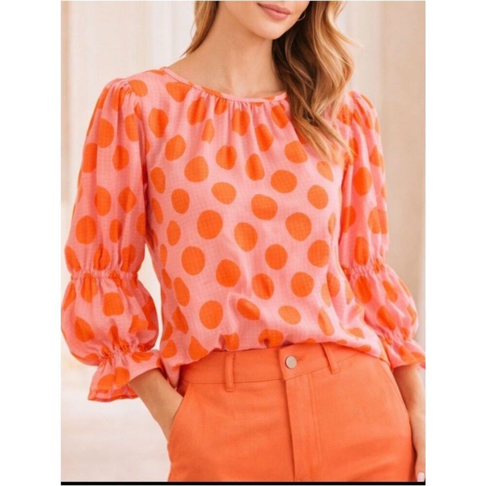 Who What Wear Polka Dot Blouse